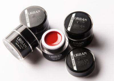 Gama de géis de cor Urban Nail Care captada por Humberto Barbosa em fotografia de produto no Porto